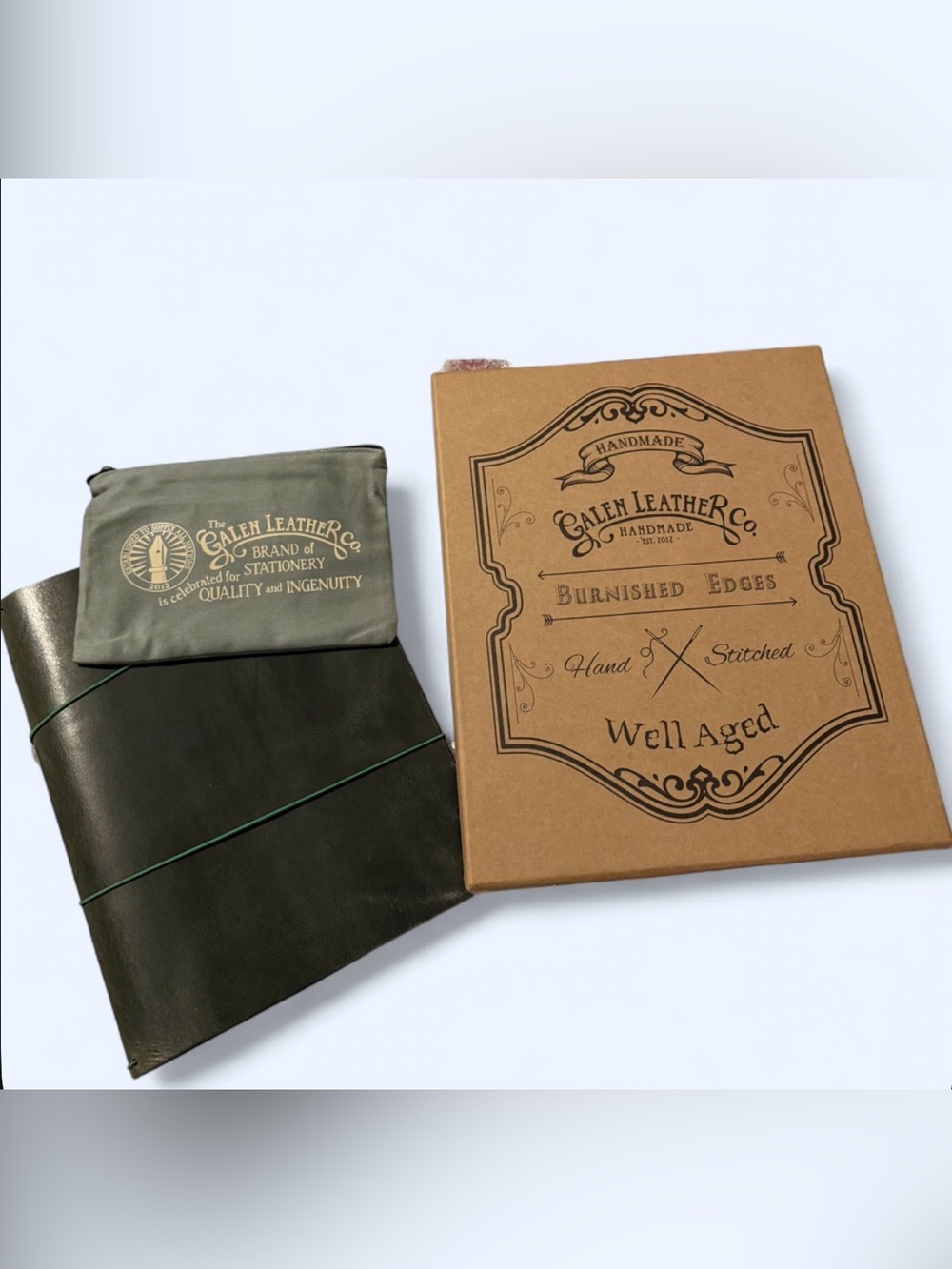 Traveler's Notebook Leather Cover-Crazy Horse Forest Green XL 8x10.5”